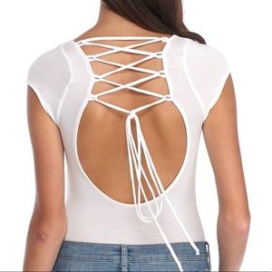 NWOT Free People All About the Back Bodysuit